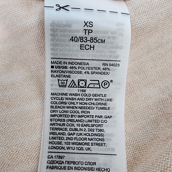 Banana Republic Top Women's Size XS Blush Pink Relaxed Luxespun Knit V Neck Soft - Picture 8 of 10